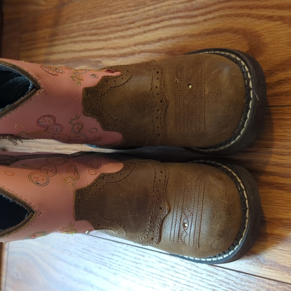 Girl's Cowboy Boots With Cactus Embroidery - Picture 3 of 7